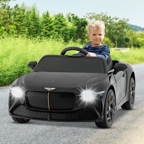 Carro elétrico infantil licenciado Bentley Bacalar 12V com controlo remoto 108 x 65 x 45 cm Preto