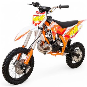 MINI MOTO Crianças MINICROSS gasolina 50cc 9cv Roan 50K 14/12" arranque a pedal Laranja