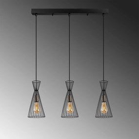 Chandelier Teltom – Preto Antigo – 68 x 15 x 125 cm