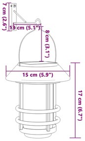 Candeeiros de parede solares para exterior 4 pcs branco