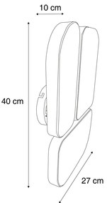 Candeeiro de Parede Design Bronze 3-Luzes - Planes Design