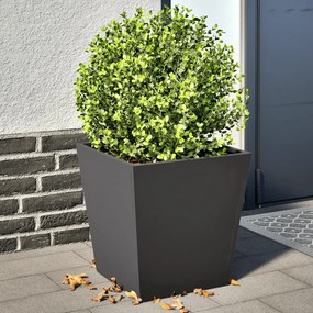 vidaXL Vaso/floreira de jardim 2 pcs 40x40x40 cm aço preto