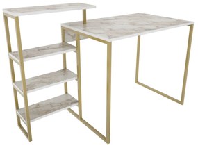Secretária Rino – Dourada – 133x60x76,8 cm