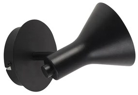 Foco moderno preto com dourado 1-luz - Magno Moderno
