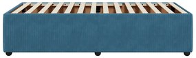 Estrutura de cama 80x200 cm veludo azul