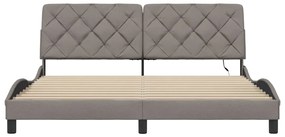 Estrutura de cama com LED sem colchão 180x200 cm tecido