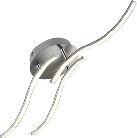 Candeeiro de teto LED Tripple bolge com 3 lâmpadas 66 x 38 x 17 cm Prateado