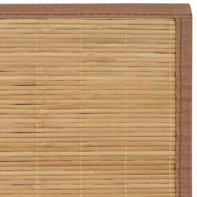 Tapete de bambu 100x160 cm castanho
