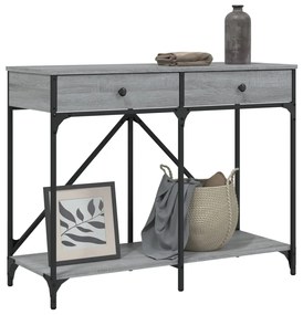 Mesa consola 100x39x78,5 cm derivados madeira cinzento sonoma