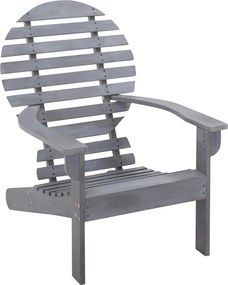 vidaXL Cadeira Adirondack em madeira de acácia maciça cinzento