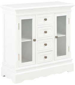 vidaXL Aparador 70x28x70 cm madeira de pinho maciça branco