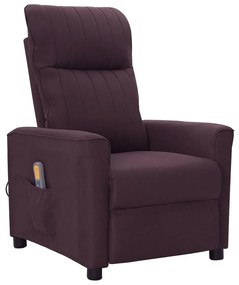 vidaXL Poltrona de massagens tecido roxo