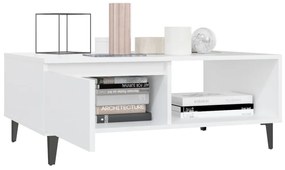 Mesa de centro 90x60x35 cm contraplacado branco