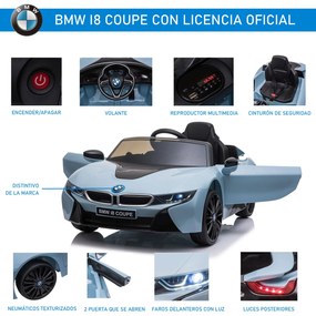 HOMCOM Carro elétrico BMW I8 COUPE com licença para crianças de +3 ano