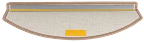 Tapetes de escada 20 pcs 65x24x4 cm castanho-claro
