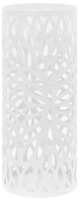 Suporte para guarda-chuvas com folhas em aço branco