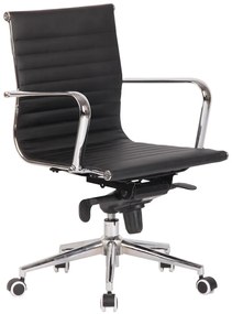 Cadeira de escritório ROTERDAM, giratório, pele sintética preta
