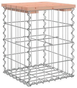 Banco jardim design gabião 33x31x42 cm madeira douglas maciça