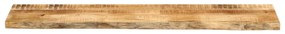 Tampo de mesa borda viva 160x20x3,8 cm mangueira áspera maciça
