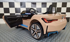 Carro eletrico bateria crianças BMW i4 12V Bege