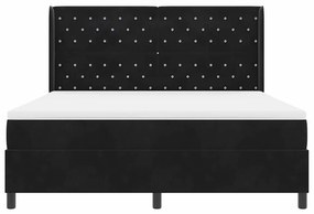 Cama Box com Colchão e LED preto 180x200 cm Veludo