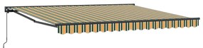 Toldo Retrátil Manual Verde e Amarelo 400x300 cm
