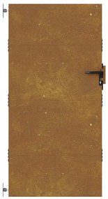 Portão de jardim 85x175 cm aço corten