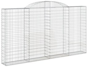 Cestos gabião arqueados 4pcs 300x30x160/180cm ferro galvanizado