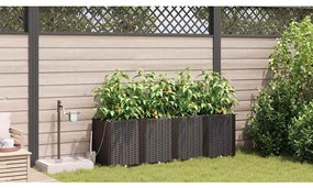 Jardineiras de Jardim 1 pc Castanho 160 x 40 x 52 cm Plástico