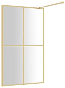 Divisória de chuveiro 118x195 cm vidro transparente ESG dourado