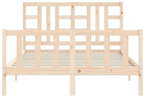 Cama sem colchão 140x200 cm madeira de pinho maciça