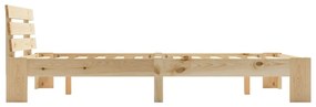 Estrutura de cama 120x200 cm pinho maciço