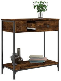 Mesa consola 75x34,5x75 cm derivados de madeira carvalho fumado