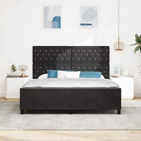 Cama vidaXL Preta 180x200 cm Veludo