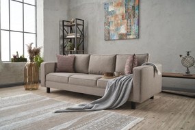 Sofá de 3 Lugares Kale – Creme – 222 cm