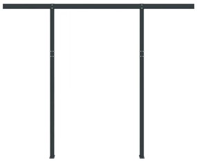 Conjunto de postes para toldo 300x245 cm ferro antracite