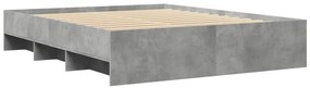Estrutura de cama 150x200 cm derivados de madeira cinza cimento