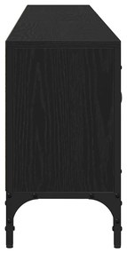 Armário para TV vidaXL com Gaveta Preto Carvalho 200x25x44 cm Madeira