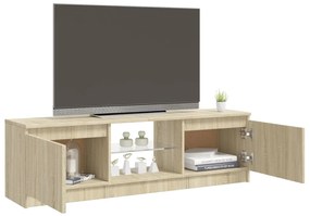 Móvel de TV com luzes LED 120x30x36 cm carvalho sonoma