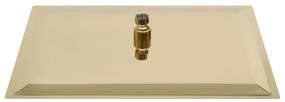 Cabeça de chuveiro retangular 40x30 cm aço inoxidável dourado