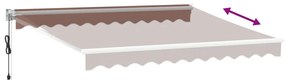 Toldo retrátil automático 300x250 cm castanho