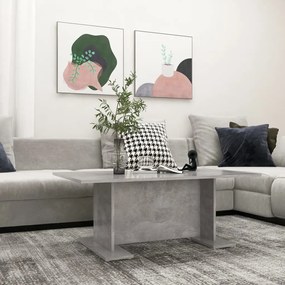 Mesa de centro 103,5x60x40 cm contraplacado cinzento cimento