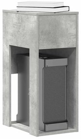 vidaXL Suporte torre computador com gaveta 30x44x74cm cinzento cimento