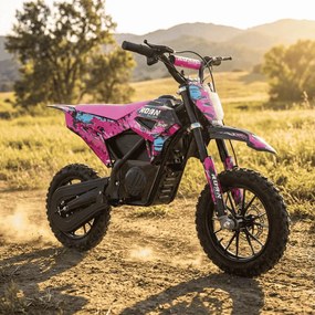 Mini moto elétrica para crianças 550W ROAN RXF até 25 km/h Com Limitador (24V-12AH)  10/10 Rosa