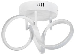 Candeeiro de teto LED em metal branco MONGO Beliani