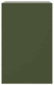 Mesas de cabeceira 2 pcs 34,5x39x62 cm aço verde azeitona