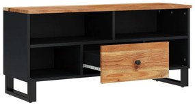 Móvel de TV 100x33x46 cm acácia maciça/derivados madeira