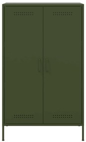 Aparador alto 68x39x113 cm aço verde azeitona