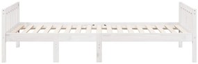 Cama de criança sem colchão 90x190 cm pinho maciço branco
