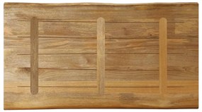 Tampo de mesa c/borda viva 110x60x2,5cm mangueira áspera maciça